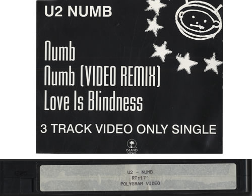 U2 Numb video (VHS or PAL or NTSC) UK U-2VINU42240