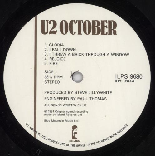 U2 October - EX vinyl LP album (LP record) UK U-2LPOC329326