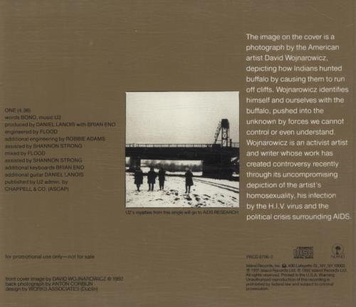 U2 One CD single (CD5 / 5") US U-2C5ON04506