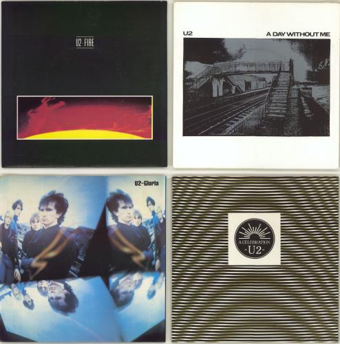 U2 Pac II - 4 x 7" singles - No PVC wallet 7" vinyl single (7 inch record / 45) Irish U-207PA771612