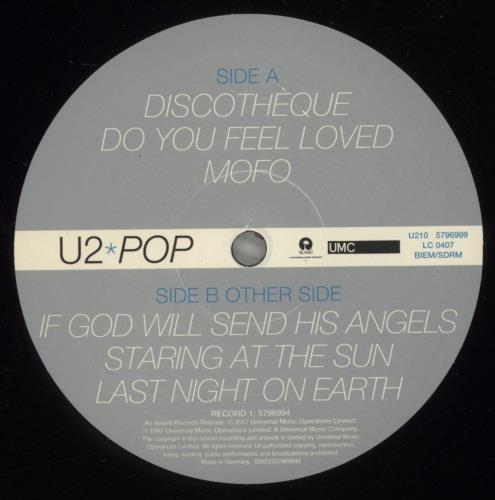 U2 Pop - 180 Gram Vinyl 2-LP vinyl record set (Double LP Album) UK U-22LPO735660