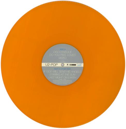 U2 Pop - 180gm Orange Vinyl 2-LP vinyl record set (Double LP Album) UK U-22LPO844160