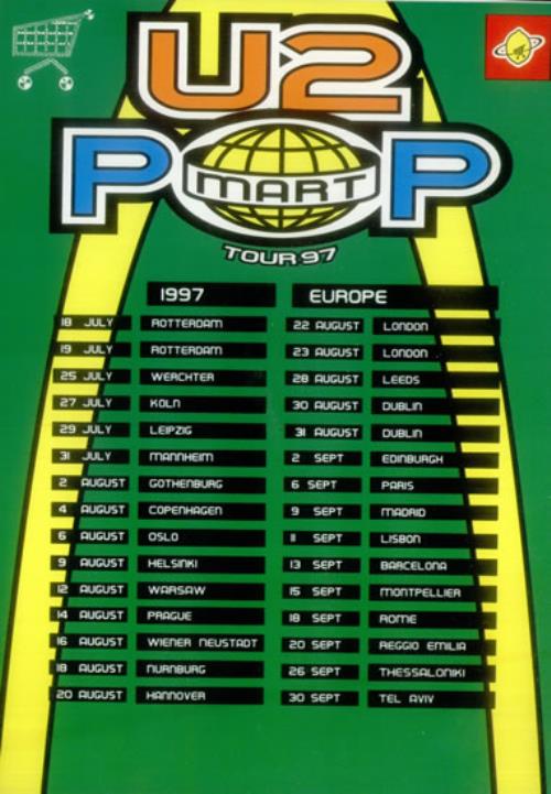 U2 Pop Mart - World Tour tour programme UK U-2TRPO545923