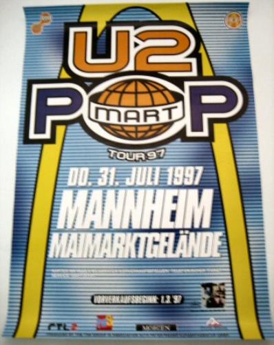 U2 Pop Mart Tour '97 - Mannheim poster German U-2POPO373616