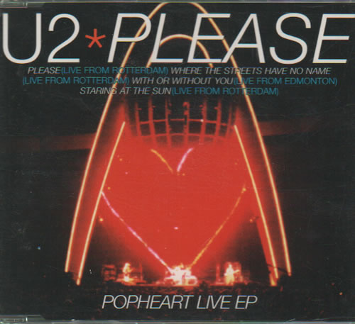 U2 Popheart Live EP CD single (CD5 / 5") UK U-2C5PO94741