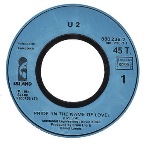 U2 Pride 7" vinyl single (7 inch record / 45) French U-207PR423555