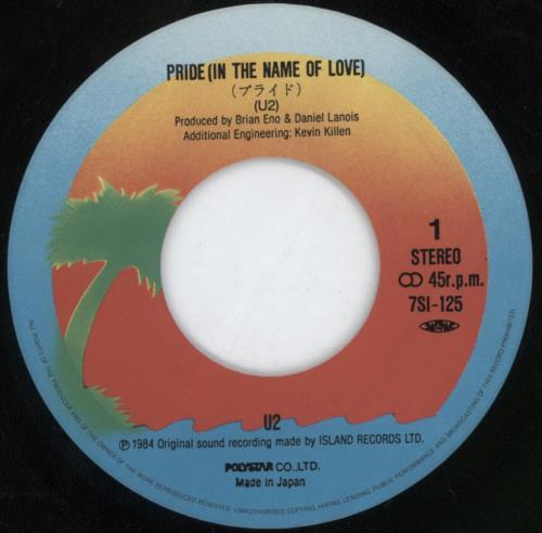 U2 Pride 7" vinyl single (7 inch record / 45) Japanese U-207PR05535