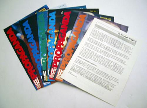 U2 Propaganda - Set Of Six Issues fanzine UK U-2FAPR360816
