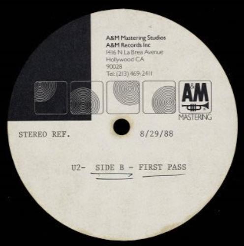 U2 Rattle And Hum - Side B First Pass vinyl LP album (LP record) US U-2LPRA165616