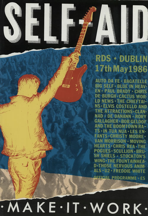 U2 Self-Aid tour programme Irish U-2TRSE572834