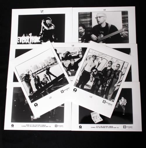 U2 Set of 9 Publicity Photographs photograph UK U-2PHSE546012