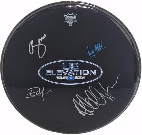 U2 Signed Drum Skin - Autographed memorabilia UK U-2MMSI773360