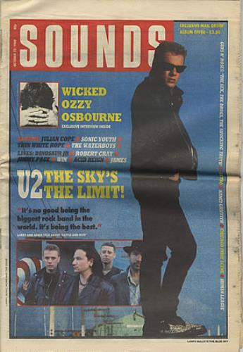 U2 Sounds magazine UK U-2MASO368987