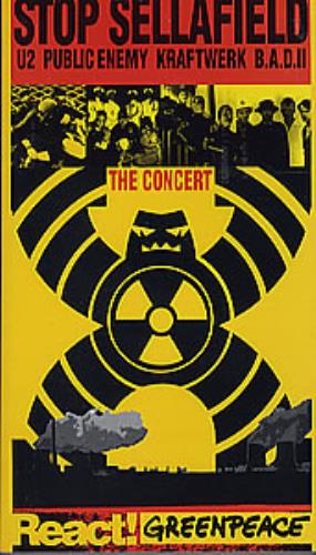 U2 Stop Sellafield video (VHS or PAL or NTSC) UK U-2VIST180001