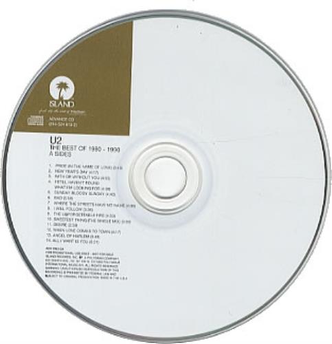 U2 The Best Of 1980-1990 + B Sides 2 CD album set (Double CD) US U-22CTH128052