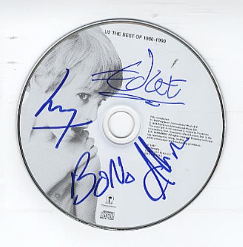 U2 The Best Of 1980-1990 - Autographed CD album (CDLP) UK U-2CDTH307387