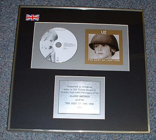 U2 The Best Of 1980-1990 award disc UK U-2AWTH240929