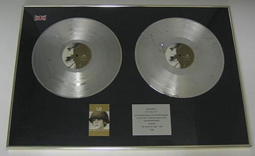 U2 The Best Of 1980-1990 award disc UK U-2AWTH361087