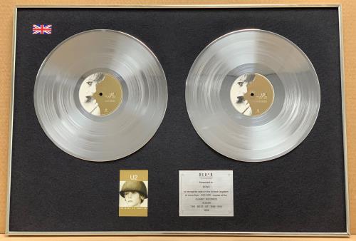 U2 The Best Of 1980-1990 - Presented to Bono award disc UK U-2AWTH761012