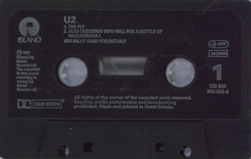 U2 The Fly cassette single UK U-2CSTH116778