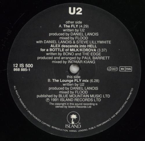 U2 The Fly 12" vinyl single (12 inch record / Maxi-single) UK U-212TH21659