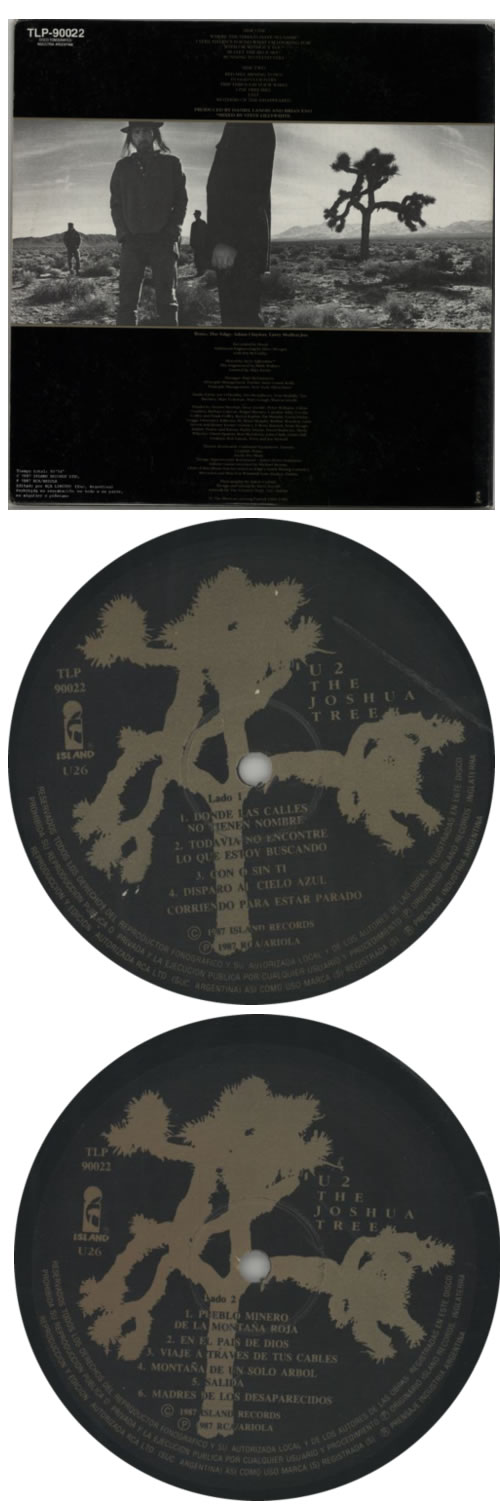 U2 The Joshua Tree vinyl LP album (LP record) Argentinean U-2LPTH606700