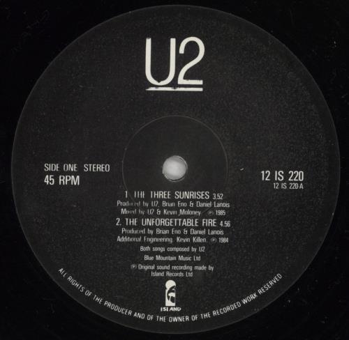 U2 The Unforgettable Fire - EX 12" vinyl single (12 inch record / Maxi-single) UK U-212TH771767