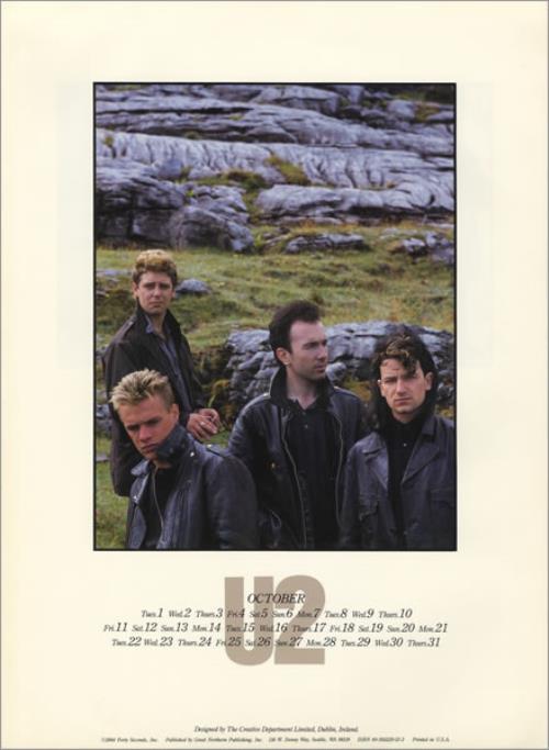 U2 The Unforgettable Fire - Official 1985 Calendar calendar US U-2CATH433192