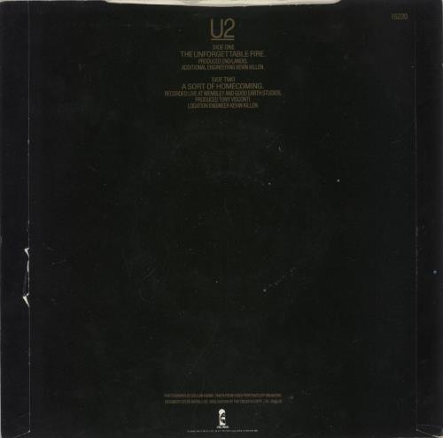 U2 The Unforgettable Fire - Solid 7" vinyl single (7 inch record / 45) UK U-207TH23861