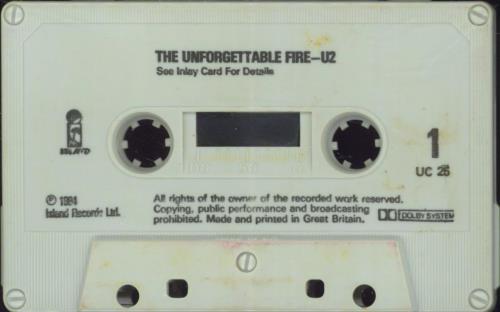 U2 The Unforgettable Fire cassette album UK U-2CLTH346986