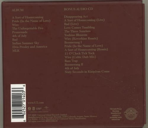U2 The Unforgettable Fire 2 CD album set (Double CD) UK U-22CTH657460