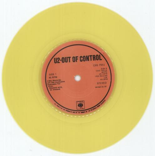 U2 Three EP - Yellow Vinyl 7" vinyl single (7 inch record / 45) Irish U-207TH08859
