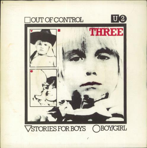 U2 Three EP: Out Of Control - Made In England 7" vinyl single (7 inch record / 45) Irish U-207TH824696