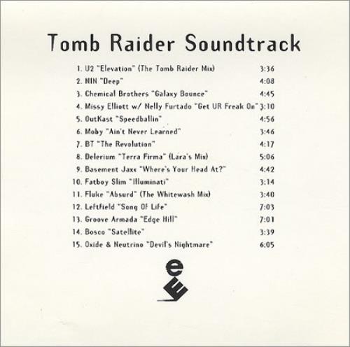 U2 Tomb Raider Soundtrack CD-R acetate UK U-2CRTO185689