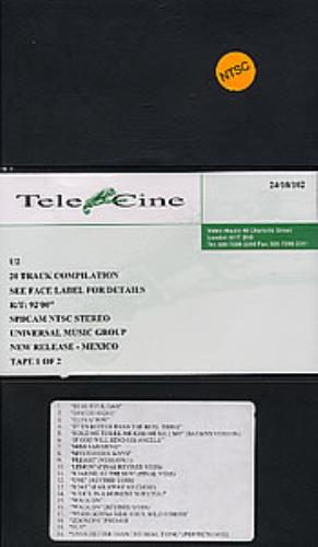 U2 Twenty Track Compilation video (VHS or PAL or NTSC) Mexican U-2VITW258713