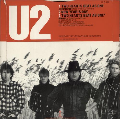 U2 Two Hearts Beat As One + Sleeve 12" vinyl single (12 inch record / Maxi-single) UK U-212TW05779