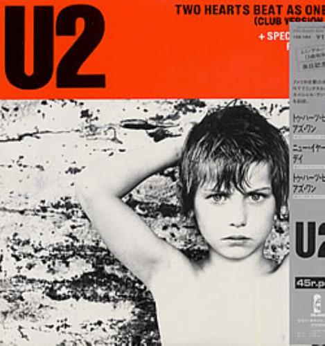 U2 Two Hearts Beat As One 12" vinyl single (12 inch record / Maxi-single) Japanese U-212TW194068