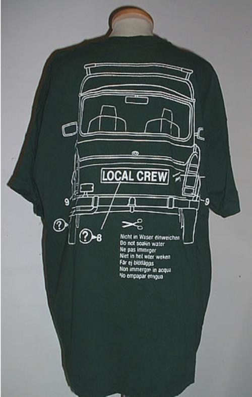 U2 U2 92 - Local Crew (green) t-shirt UK U-2TSUL333749