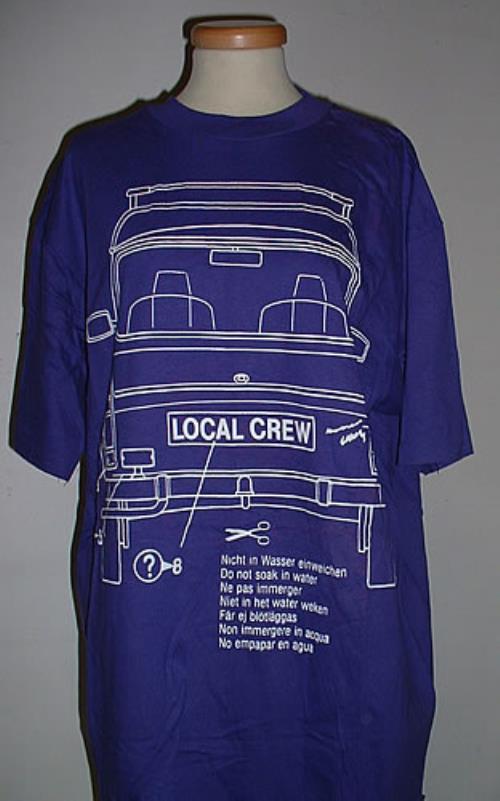 U2 U2 92 - Local Crew (purple) t-shirt UK U-2TSUL333754