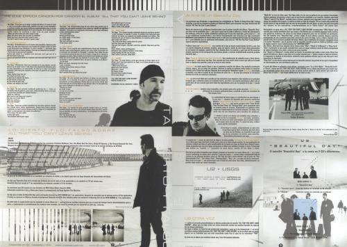 U2 U2000 All That You Can't Leave Behind Press Broadsheet memorabilia Mexican U-2MMUA172264