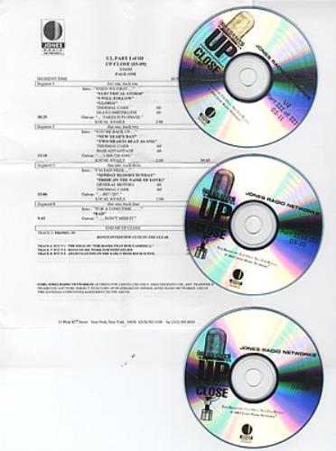 U2 Up Close 3-CD album set (Triple CD) US U-23CUP244224