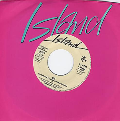 U2 Where The Streets Have No Name 7" vinyl single (7 inch record / 45) US U-207WH07272