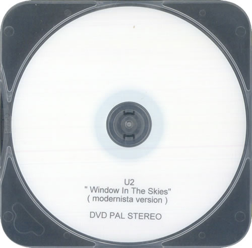 U2 Window In The Skies - Modernista Version promo DVD-R UK U-2DRWI523306