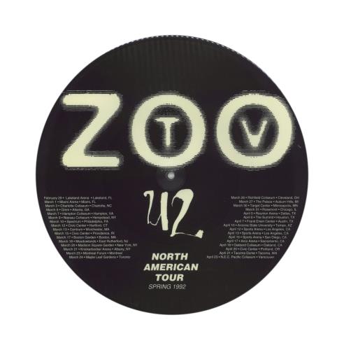 U2 Zoo Station 12" vinyl picture disc (12 inch picture record) US U-22PZO05668