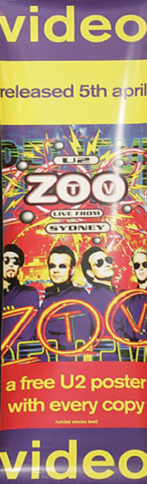 U2 Zoo TV Live From Sydney display UK U-2DIZO490084