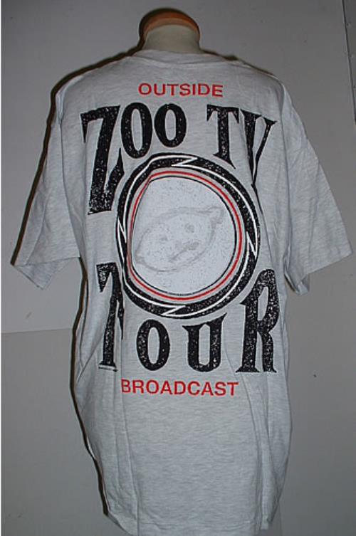 T-shirt U2 Zoo TV Tour Outside Broadcast - Rare - Taille XL Blanc - Neuf Sans étiquette