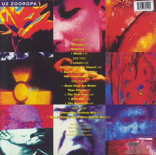 U2 Zooropa - 180gm Blue Vinyl 2-LP vinyl record set (Double LP Album) UK U-22LZO832889