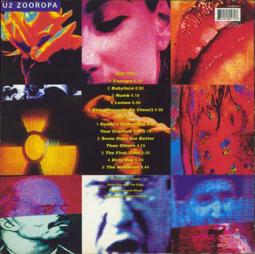 U2 Zooropa - 1st - VG vinyl LP album (LP record) UK U-2LPZO831095