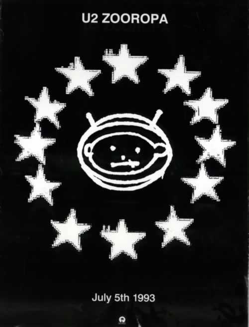 U2 Zooropa - July 5th 1993 poster UK U-2POZO38734