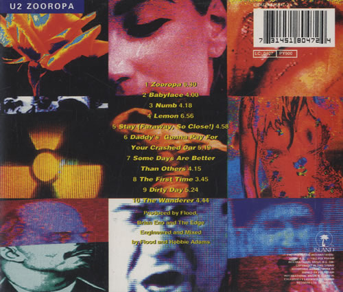 U2 Zooropa CD album (CDLP) UK U-2CDZO20093
